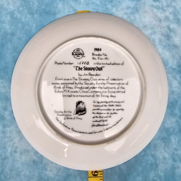 Knowles Plate Number 1588B in the Limited Edition of The Snowy Owl by Jim Beaudo - Picture 4 of 5